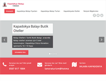 Tablet Screenshot of kapadokyabalayiotelleri.com